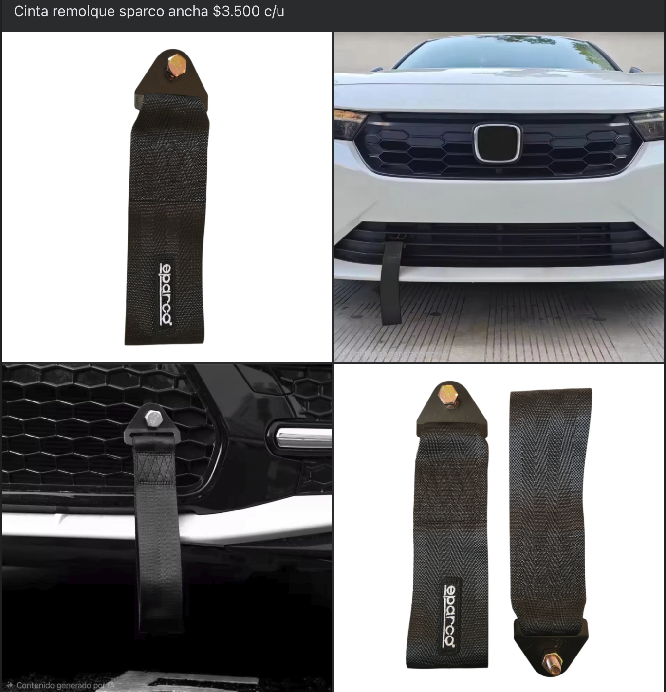 Cinta remolque sparco ancha