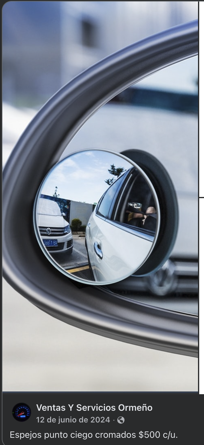 Espejos punto ciego cromados