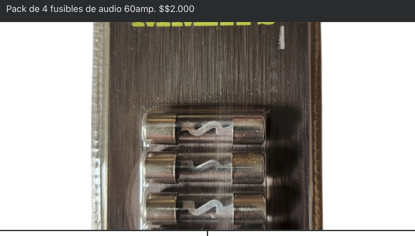 Pack de 4 fusibles de audio 60amp. T a eT